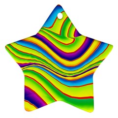 Summer Wave Colors Star Ornament (Two Sides)