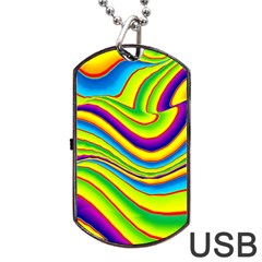 Summer Wave Colors Dog Tag USB Flash (Two Sides)