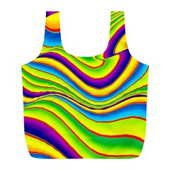 Summer Wave Colors Full Print Recycle Bags (L) 