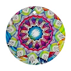 Sunshine Feeling Mandala Ornament (round) by designworld65