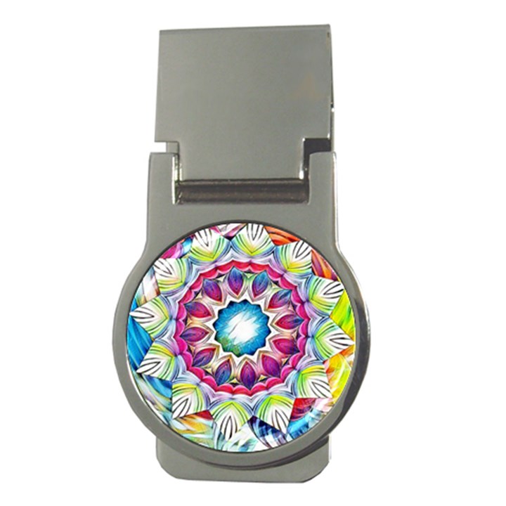 Sunshine Feeling Mandala Money Clips (Round) 