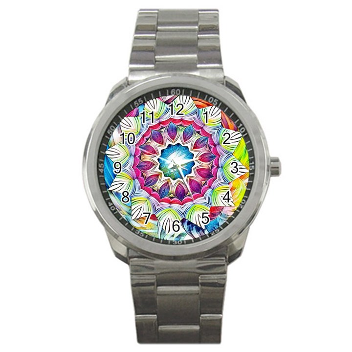 Sunshine Feeling Mandala Sport Metal Watch