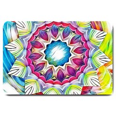 Sunshine Feeling Mandala Large Doormat  by designworld65