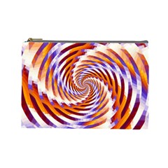 Woven Colorful Waves Cosmetic Bag (large)  by designworld65