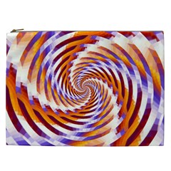 Woven Colorful Waves Cosmetic Bag (xxl)  by designworld65