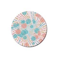 Bubbles Rubber Coaster (round)  by linceazul