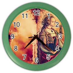 Fantasy Art Painting Magic Woman  Color Wall Clocks