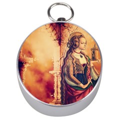 Fantasy Art Painting Magic Woman  Silver Compasses