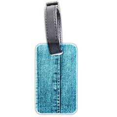 Denim Jeans Fabric Texture Luggage Tags (two Sides) by paulaoliveiradesign