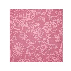 Floral Rose Flower Embroidery Pattern Small Satin Scarf (square) by paulaoliveiradesign