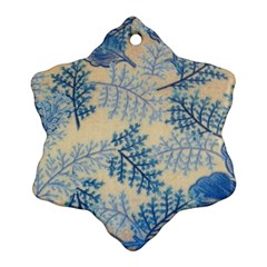 Fabric Embroidery Blue Texture Ornament (snowflake)