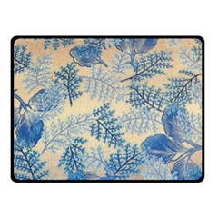 Fabric Embroidery Blue Texture Double Sided Fleece Blanket (small)  by paulaoliveiradesign