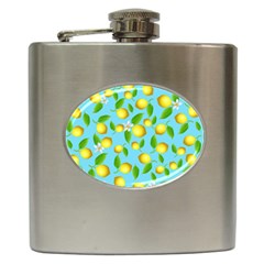 Lemon pattern Hip Flask (6 oz)