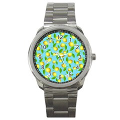 Lemon pattern Sport Metal Watch