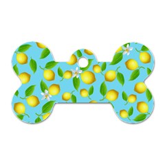 Lemon pattern Dog Tag Bone (Two Sides)