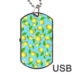 Lemon pattern Dog Tag USB Flash (Two Sides)