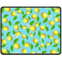 Lemon pattern Double Sided Fleece Blanket (Medium) 