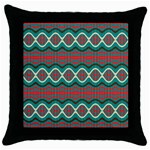 Ethnic Geometric Pattern Throw Pillow Case (Black) Front