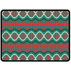 Ethnic Geometric Pattern Fleece Blanket (large)  by linceazul