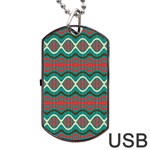 Ethnic Geometric Pattern Dog Tag USB Flash (One Side) Front