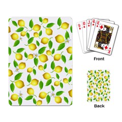 Lemon Pattern Playing Card by Valentinaart
