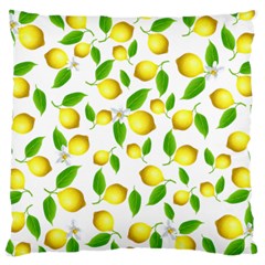 Lemon Pattern Large Cushion Case (one Side) by Valentinaart