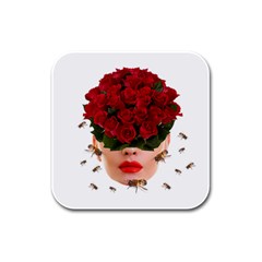 Beautiful Life Rubber Square Coaster (4 Pack) 