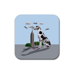 Great Dane Rubber Coaster (square)  by Valentinaart