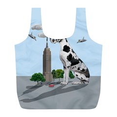 Great Dane Full Print Recycle Bags (l)  by Valentinaart