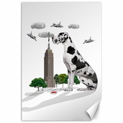 Great Dane Canvas 24  X 36  by Valentinaart