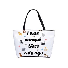 I Was Normal Three Cats Ago Shoulder Handbags by Valentinaart