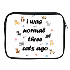 I Was Normal Three Cats Ago Apple Ipad 2/3/4 Zipper Cases by Valentinaart