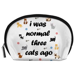 I Was Normal Three Cats Ago Accessory Pouches (large)  by Valentinaart