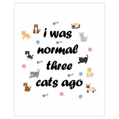 I Was Normal Three Cats Ago Drawstring Bag (small) by Valentinaart