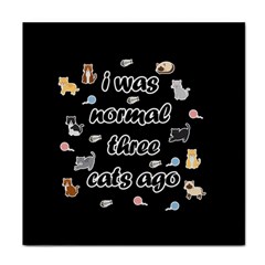 I Was Normal Three Cats Ago Face Towel by Valentinaart