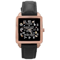 I Was Normal Three Cats Ago Rose Gold Leather Watch  by Valentinaart