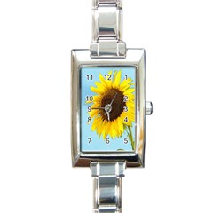 Sunflower Rectangle Italian Charm Watch