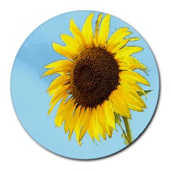 Sunflower Round Mousepads by Valentinaart