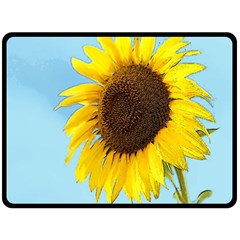Sunflower Fleece Blanket (large)  by Valentinaart