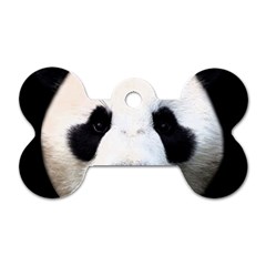 Panda Face Dog Tag Bone (two Sides) by Valentinaart