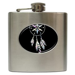 Dreamcatcher  Hip Flask (6 Oz) by Valentinaart