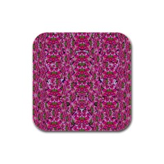 Fantasy Magnolia Tree In A Fantasy Landscape Rubber Square Coaster (4 Pack)  by pepitasart