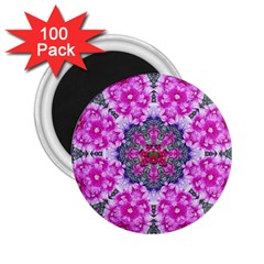 Fantasy Cherry Flower Mandala Pop Art 2 25  Magnets (100 Pack)  by pepitasart