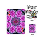 Fantasy Cherry Flower Mandala Pop Art Playing Cards 54 (Mini)  Front - Diamond8