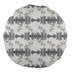 Floral Collage Pattern Large 18  Premium Flano Round Cushions by dflcprints