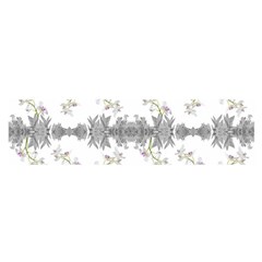 Floral Collage Pattern Satin Scarf (oblong) by dflcprints