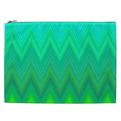 Zig Zag Chevron Classic Pattern Cosmetic Bag (xxl)  by Nexatart