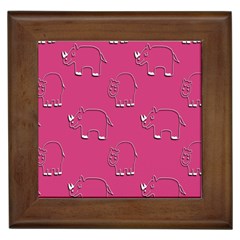 Rhino Pattern Wallpaper Vector Framed Tiles by Nexatart