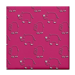 Rhino Pattern Wallpaper Vector Face Towel