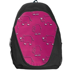 Rhino Pattern Wallpaper Vector Backpack Bag by Nexatart